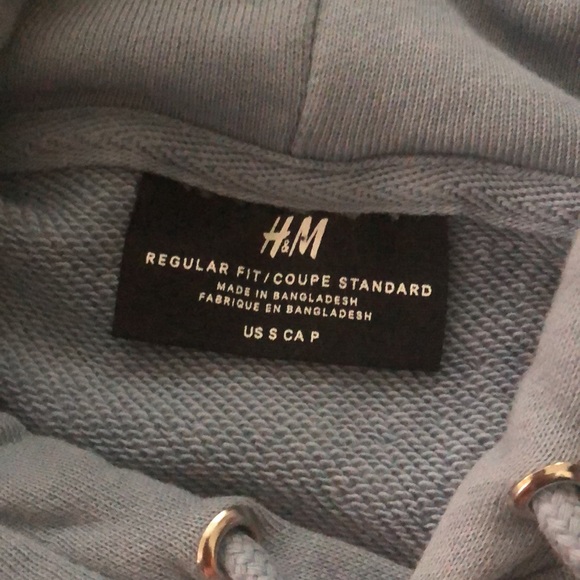 h & m blue regular fit hoodie - Picture 4 of 4